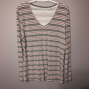 Cuddl Duds Long Sleeve Striped Shirt